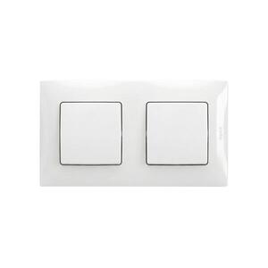 Legrand - Kettős egypólusú kapcsoló 1-es számú, NILOE kerettel, fehér LR0029+LR0022+LR0022 kép