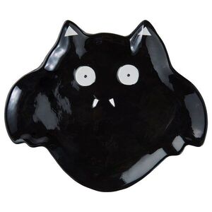 HALLOWEEN dekor tányér 26 cm , denevér kép
