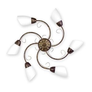 BRILAGI - Mennyezeti lámpa VINE 6xE27/40W/230V átm. 75 cm patina/sárgaréz BRHE-2026C001/6 kép