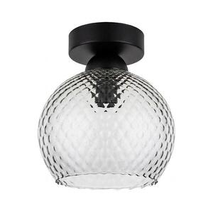 BRILAGI - LED mennyezeti lámpatest R GLASS 1xE27/60W/230V átm. 18 cm fekete/füstszürke BG3988+NSTK7466 kép