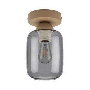 BRILAGI - LED mennyezeti lámpa R GLASS 1xE27/60W/230V Ø 14 cm bézs/füstszürke BG3994+NSTK7757 kép