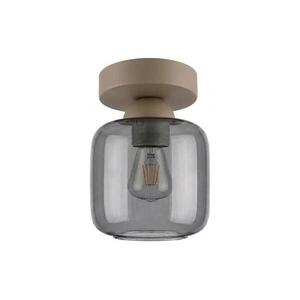 BRILAGI - LED Mennyezeti lámpatest R GLASS 1xE27/60W/230V Ø 14 cm bézs/füstszürke BG3994+NSTK7758 kép