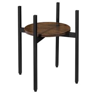 Kerek virágtartó állvány TAYLOR ⌀ 32 cm, rusztikus barna/fekete kép