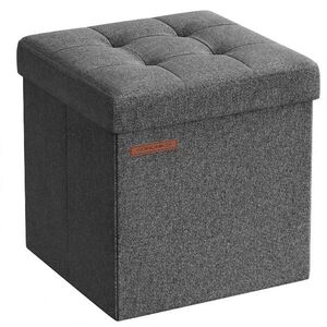 Összecsukható tárolós ülőke COZY CUBE 30x30 cm, sötétszürke kép