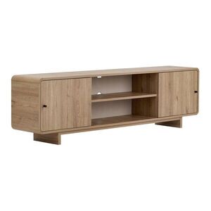 Világos natúr színű TV-állvány tölgyfa dekorral 180x52x34 cm Mirel – Nordure kép