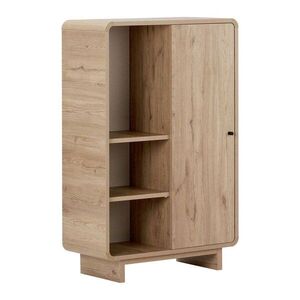 Világos natúr színű szekrény tölgyfa dekorral 70x110x34 cm Torina – Nordure kép