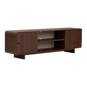Sötét natúr színű TV-állvány diófa dekorral 180x52x34 cm Mirel – Nordure kép