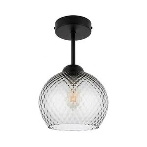 BRILAGI - LED felületre szerelt csillár R GLASS 1xE27/60W/230V átm. 18 cm fekete/füstszürke BG3989+NSTK7466 kép