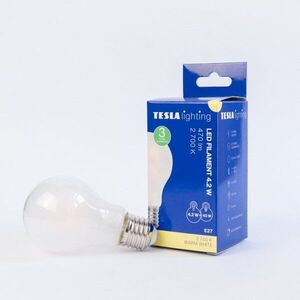 Tesla - LED izzó FILAMENT RETRO BULB, E27, 4, 2 W, 230 V, 470 lm, 25000 h, 2700K meleg fehér, 360° kép