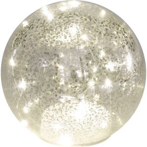 EMOS LED karácsonyi üveggömb, aranyszín, 15 cm, 3×AA, beltéri, meleg fehér, időzítő kép