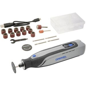 DREMEL 8150 akkus egyenes csiszoló, 20 db tartozék, F.013.815.0JA (1× 2Ah) kép