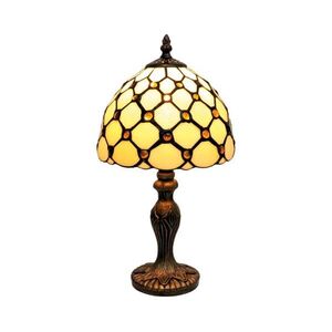 BRILAGI - Tiffany vitrázs asztali lámpa IVORY SMOOTH 1xE27/60W/230V BRT-26413A kép