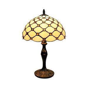 BRILAGI - Tiffany ólomüveg asztali lámpa IVORY SMOOTH 1xE27/60W/230V BRT-26413B kép
