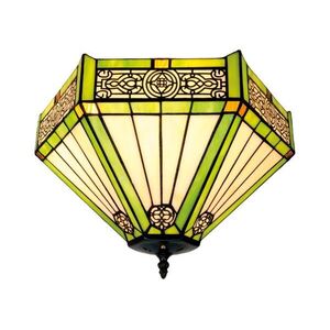 BRILAGI - Tiffany vitrázs mennyezeti lámpa EMERALD 2xE27/60W/230V átm. 40 cm BRC-26414 kép