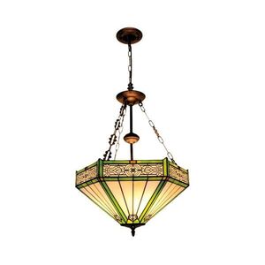 BRILAGI - Tiffany vitrázs csillár láncon EMERALD 3xE27/60W/230V Ø 50 cm BRP-26414B kép