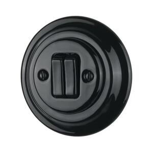 Bohemia-Design - Porcelán retro reluxa vezérlő kerettel fekete K1-R231QS-BL kép