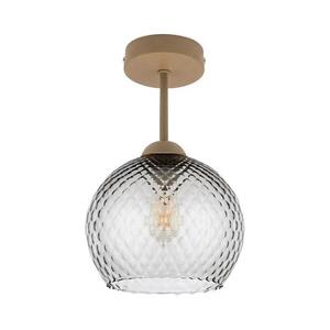BRILAGI - LED felületre szerelhető csillár R GLASS 1xE27/60W/230V Ø 25 cm bézs/füstszürke BG3995+NSTK7486 kép