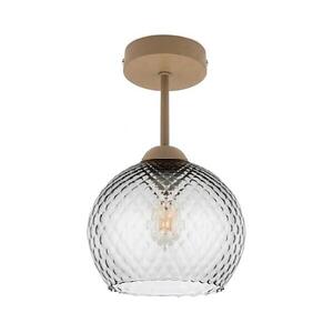 BRILAGI - LED felületre szerelhető csillár R GLASS 1xE27/60W/230V Ø 18 cm bézs/füstszürke BG3995+NSTK7466 kép