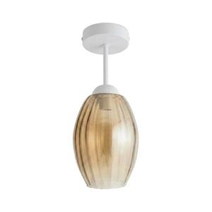 BRILAGI - LED felületre szerelhető csillár R GLASS 1xE27/60W/230V átmérő 17 cm fehér/füstös bézs BG3992+NSTK7499 kép