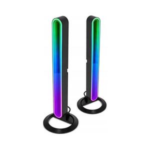 SmartLED SZETT 2x LED RGBIC dimmelhető asztali lámpa LED/5W/5V fekete + távirányító 7342 kép