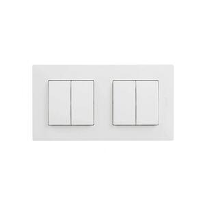 Legrand - 2x dupla kapcsoló 5-ös kerettel NILOE STEP fehér LR0061+LR0055+LR0055 kép