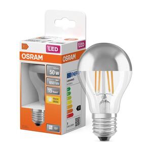LED izzó tükrös tetejű FILAMENT E27/6, 5W/230V 2700K ezüst- Osram 4058075427860 kép