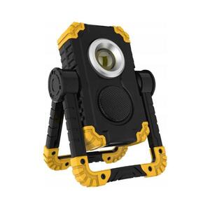 SmartLED Újratölthető LED reflektor hangszóróval LED/10W/5V 4400 mAh IP44 fekete/sárga 5882 kép