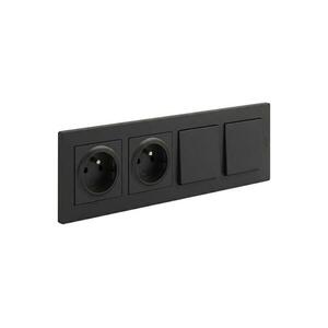 Legrand-Dupla fali aljzat 250V/16A és kettős egypólusú kapcsoló, 1. sz. NILOE STEP LR0047+LR0033+LR0033+LR0038+LR0038 kép