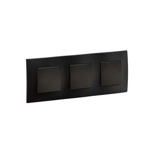 Legrand - Háromszoros egypólusú kapcsoló sz. 1 NILOE fekete LR0014+LR0006+LR0006+LR0006 kép