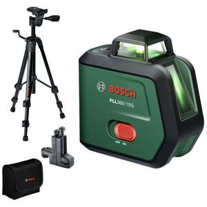 BOSCH PLL 360-15 G akkus keresztvonalas lézer, TT 120 állvány, MM tartó, 3 0.603.663. K02 (1× 2 Ah) kép