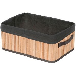 Compactor Bamboo tárolókosár, 13 l, natúr bambusz, fekete XXL kép