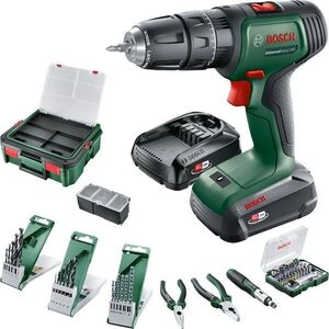 Bosch 06039D4108 UniversalImpact 18V akkus ütvefúró + tartozékok, 46 db (2 × 1, 5 Ah) kép