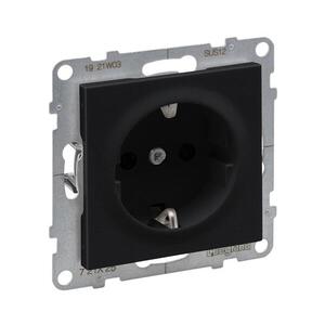Legrand - Háztartási SCHUKO aljzat 250V/16A SUNO fekete 721425 kép