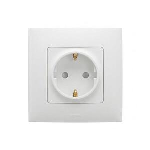 Legrand - NILOE keretes SCHUKO háztartási aljzat 250V/16A fehér LR0028+LR0113 kép