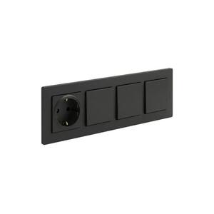 Legrand-háromgombos egypólusú kapcsoló 1. számú és domo SCHUKO 250V/16A konnektor NILOE STEP LR0047+LR0116+LR0038+LR0038+LR0038 kép