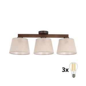 BRILAGI - LED felületre szerelt csillár LATTE 3xE27/15W/230V fenyő/bézs 11561 kép