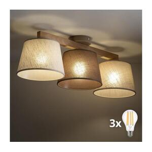 BRILAGI - LED felületre szerelt csillár LATTE 3xE27/15W/230V fenyő/mix 11564 kép
