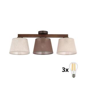 BRILAGI - LED felületre szerelhető csillár LATTE SABIA 3xE27/15W/230V fenyő/kevert 11567 kép