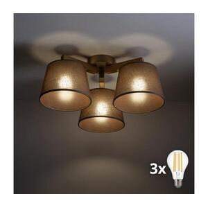 BRILAGI - LED felületre szerelhető csillár LATTE SABIA 3xE27/15W/230V fenyő/barna 11575 kép