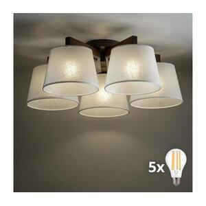 BRILAGI - LED felületre szerelhető csillár LATTE 5xE27/15W/230V fenyő/fehér 11579 kép