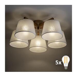 BRILAGI - LED felületre szerelhető csillár LATTE SABIA 5xE27/15W/230V fenyő/fehér 11581 kép