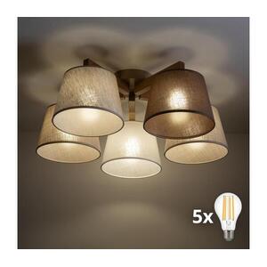 BRILAGI - LED felületre szerelhető csillár LATTE SABIA 5xE27/15W/230V fenyő/mix 11584 kép