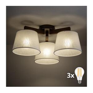 BRILAGI - LED felületre szerelhető csillár LATTE 3xE27/15W/230V fenyő/bézs 11571 kép