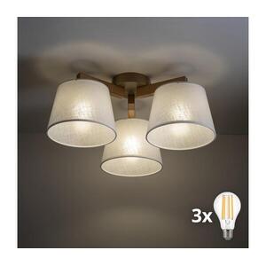 BRILAGI - LED felületre szerelhető csillár LATTE SABIA 3xE27/15W/230V fenyő/fehér 11573 kép