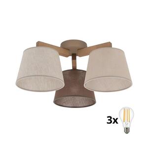 BRILAGI - LED felületre szerelt csillár LATTE SABIA 3xE27/15W/230V fenyő/mix 11576 kép