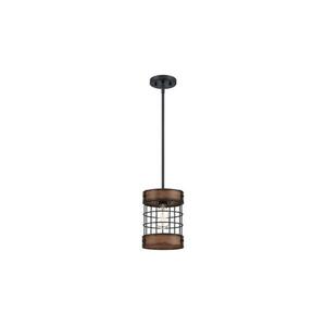 Westinghouse 61179 - Zsinóros függeszték LANGSTON 1xE27/60W/230V átmérő 19 cm barnwood 61179 kép