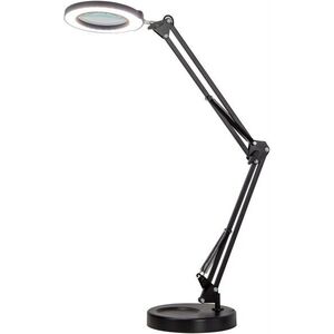 IMMAX LED ZOOM dimmelhető asztali lámpa nagyítóval, 12 W/5 V, fekete kép