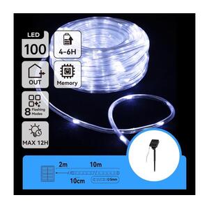 B.V. - Napelemes LED fényfüzér 100xLED/8 funkció 12m IP65 hideg fehér B10303K9E kép