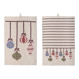 Pamut konyharuha szett 2 db-os karácsonyi mintával 71x45 cm Ornamentia – Bloomingville kép