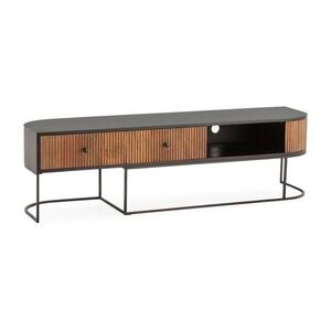 Natúr színű mangófa TV-állvány 160x45x40 cm Curve – MOME kép